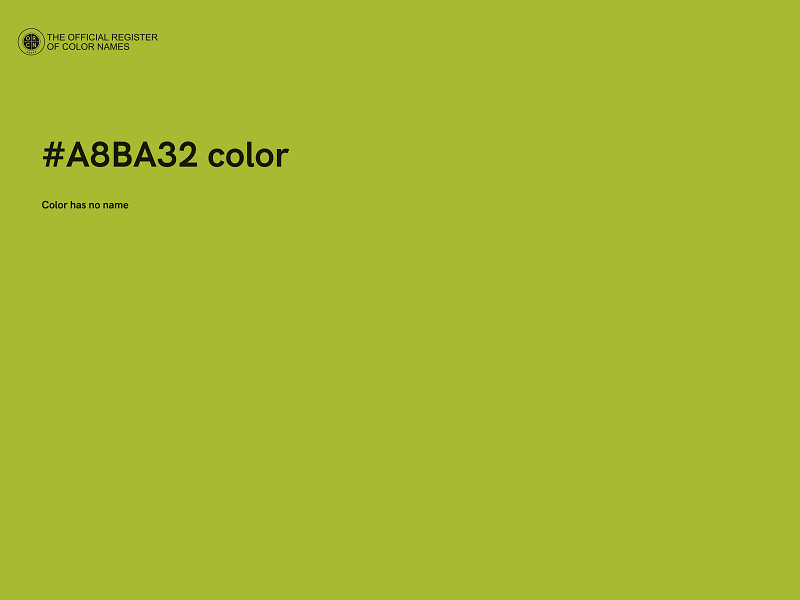 #A8BA32 color image