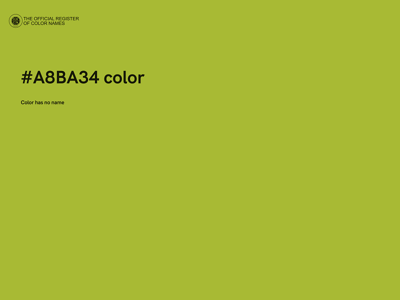 #A8BA34 color image