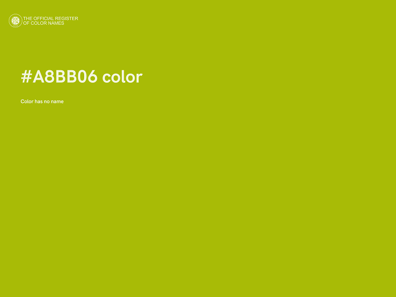 #A8BB06 color image