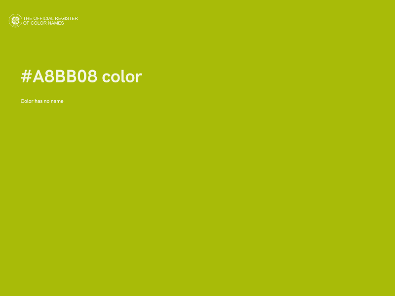 #A8BB08 color image