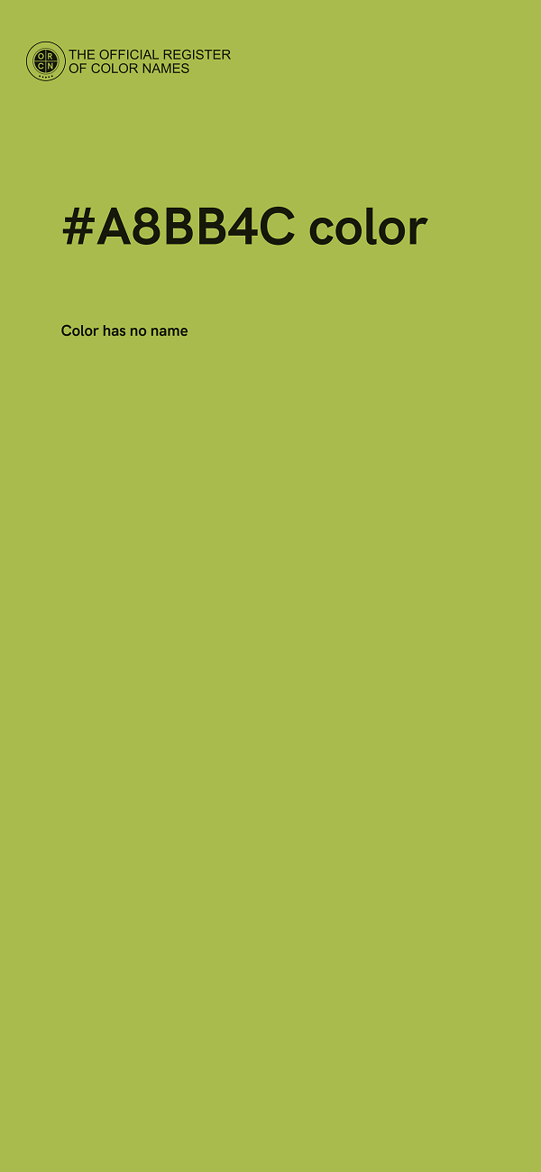 #A8BB4C color image