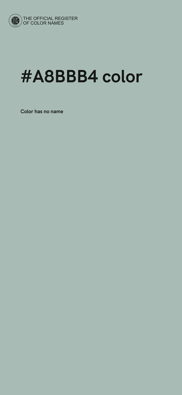 #A8BBB4 color image