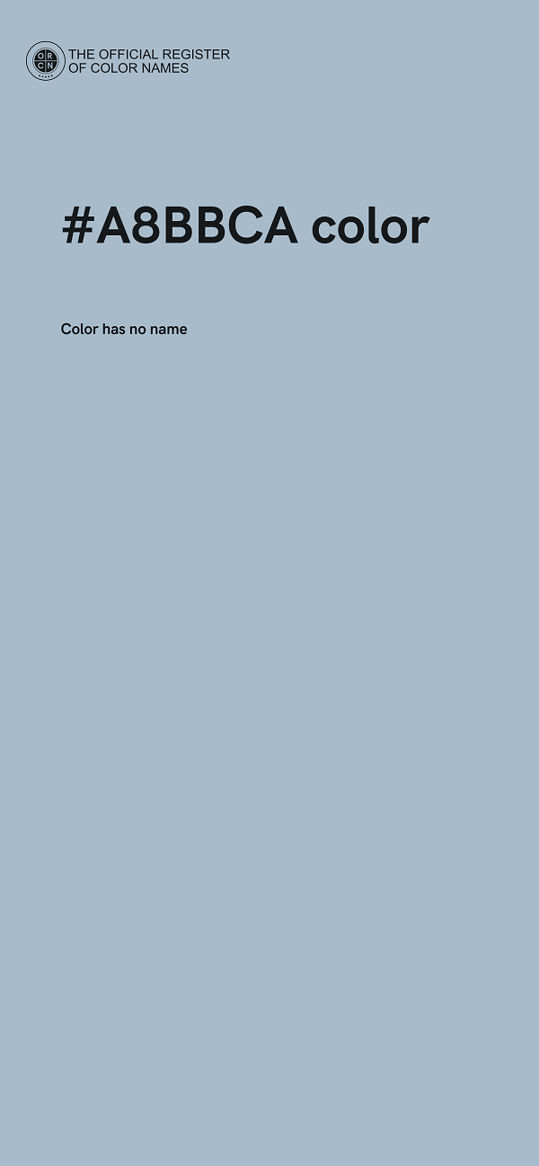 #A8BBCA color image