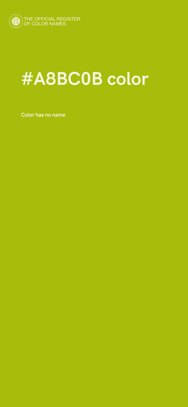 #A8BC0B color image