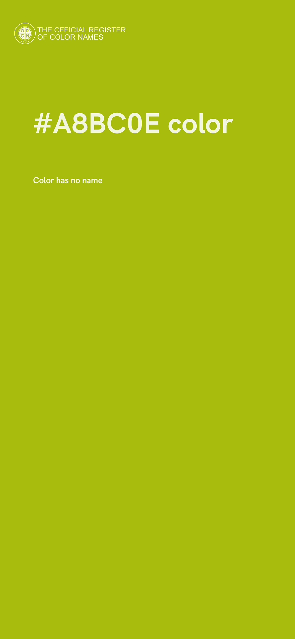 #A8BC0E color image