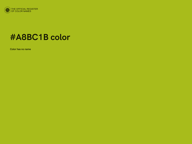 #A8BC1B color image