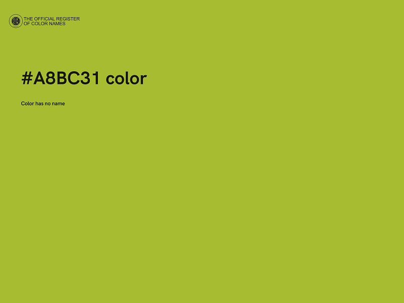 #A8BC31 color image