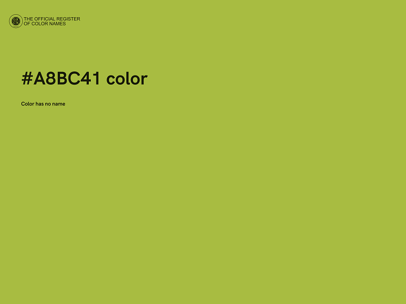 #A8BC41 color image