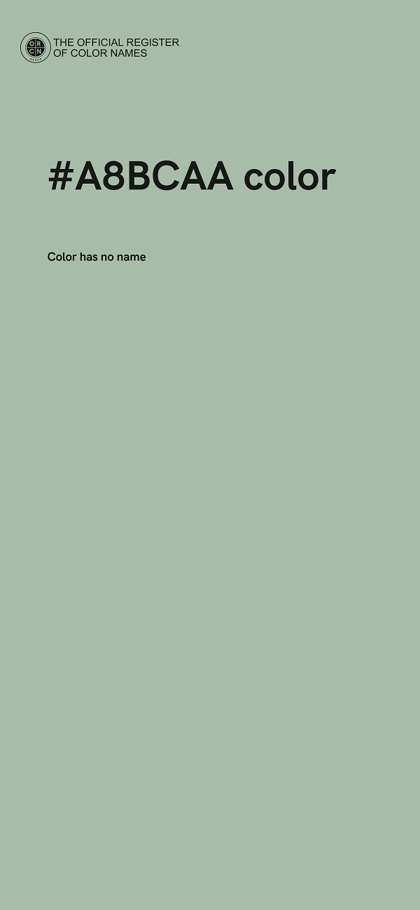 #A8BCAA color image