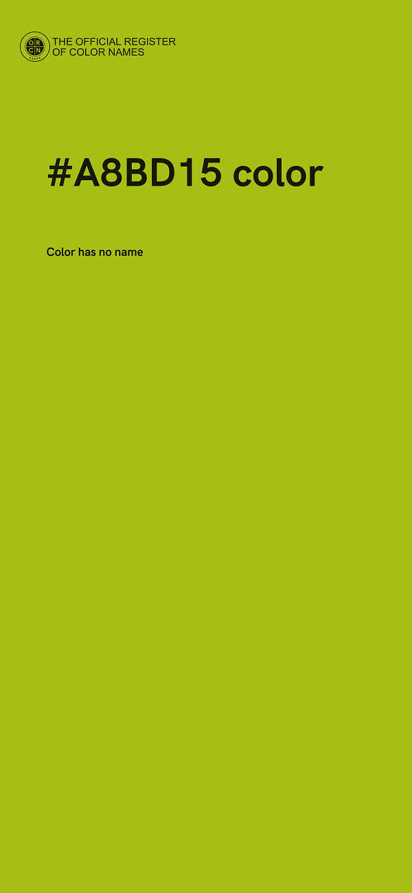 #A8BD15 color image