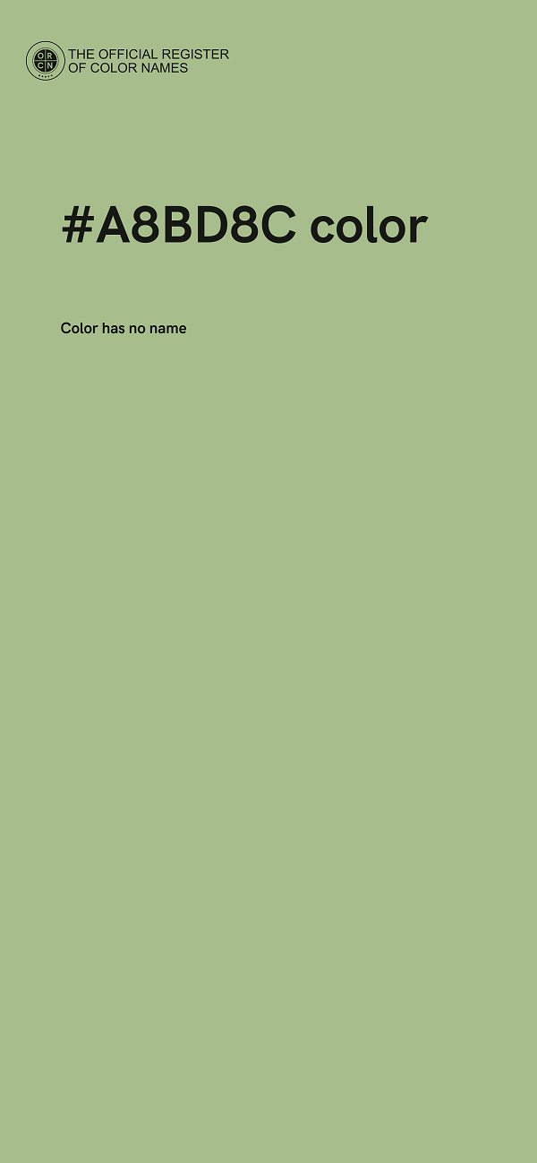 #A8BD8C color image