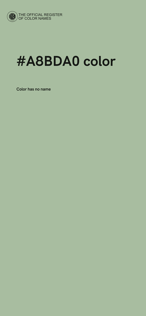 #A8BDA0 color image