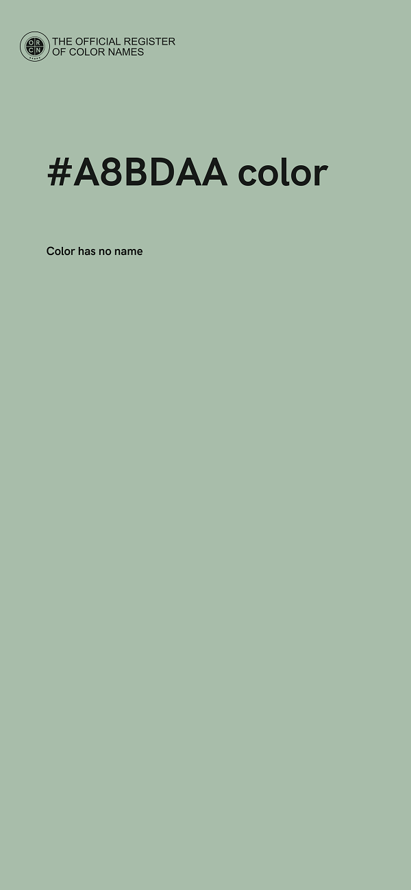 #A8BDAA color image