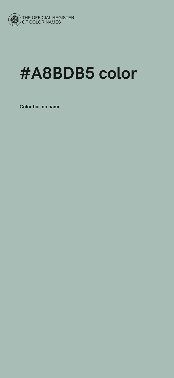 #A8BDB5 color image