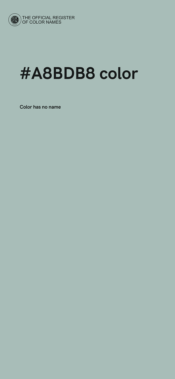 #A8BDB8 color image