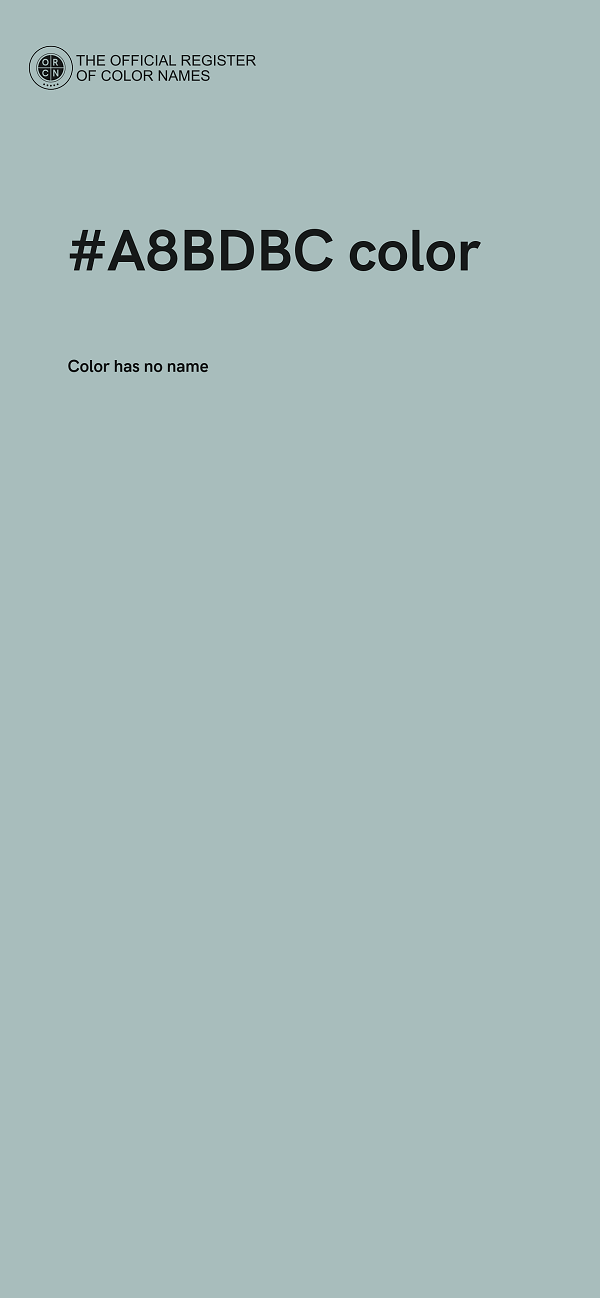 #A8BDBC color image