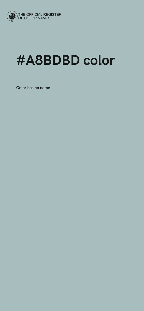 #A8BDBD color image