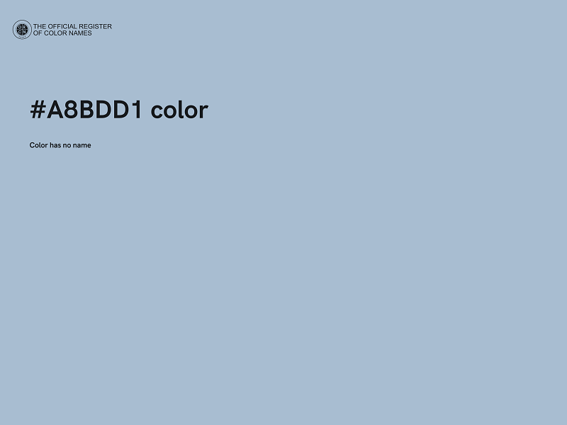 #A8BDD1 color image