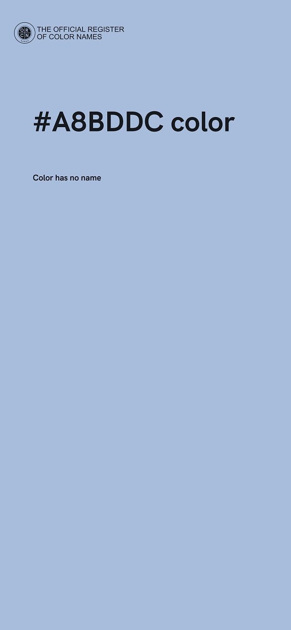#A8BDDC color image
