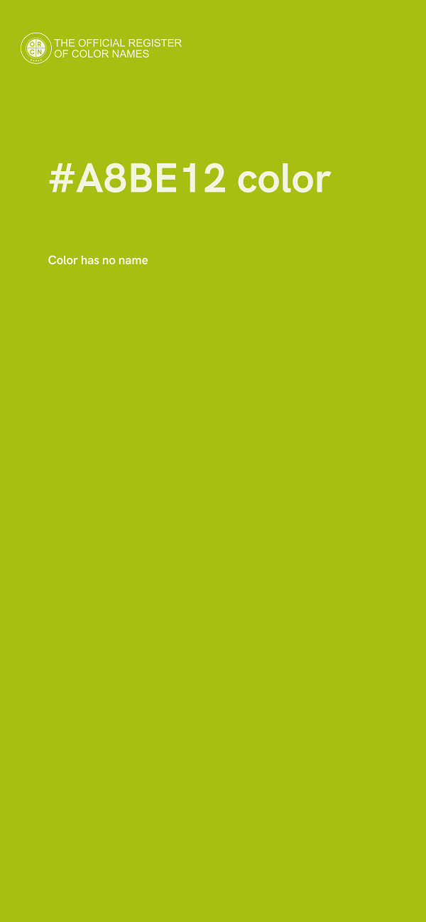 #A8BE12 color image