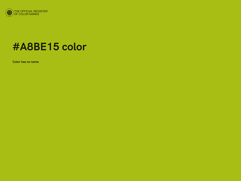 #A8BE15 color image