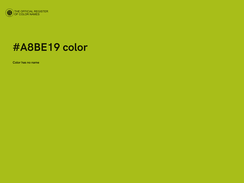 #A8BE19 color image