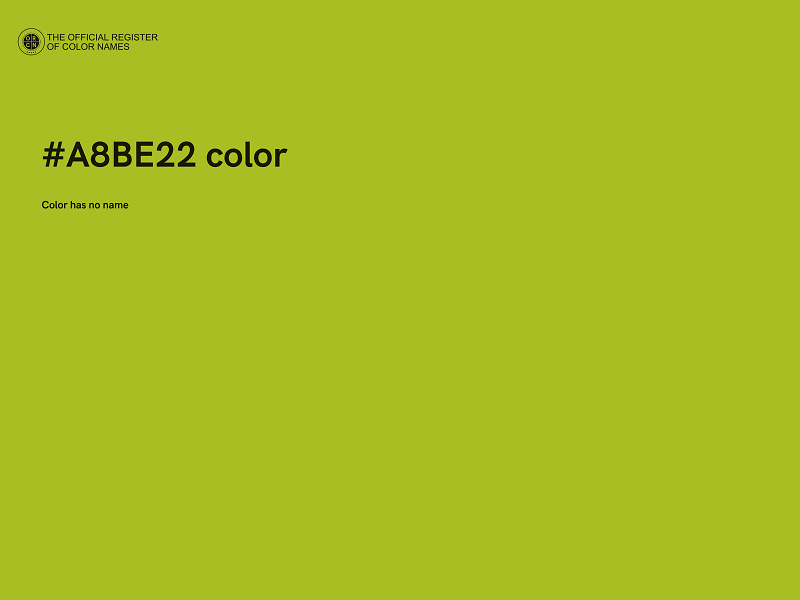 #A8BE22 color image