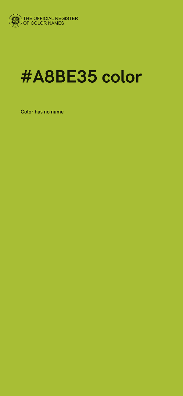 #A8BE35 color image