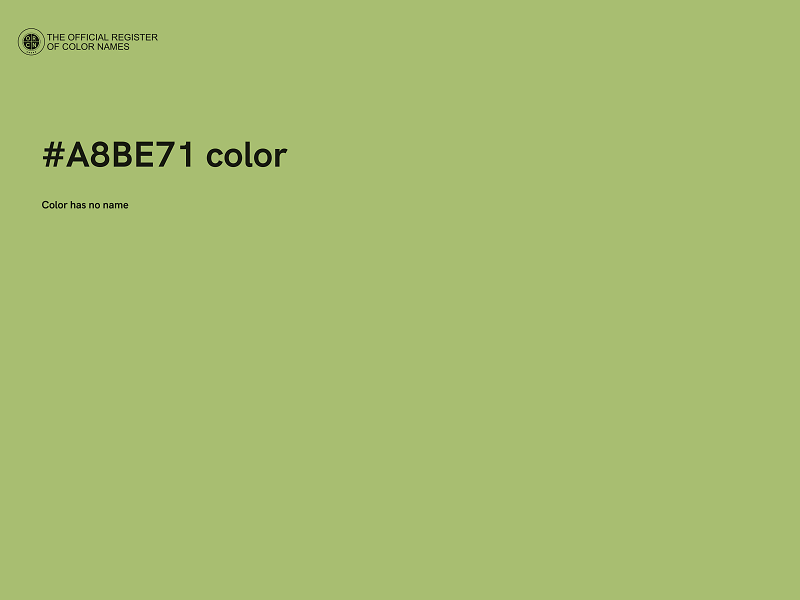 #A8BE71 color image