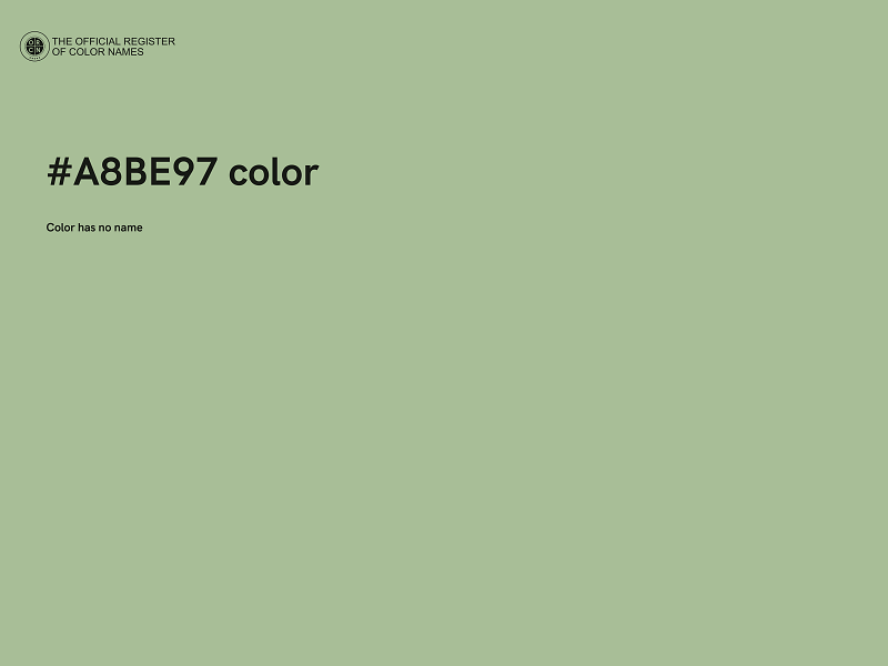 #A8BE97 color image