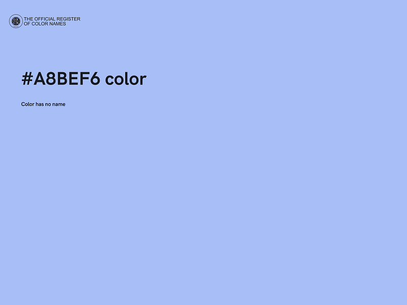 #A8BEF6 color image