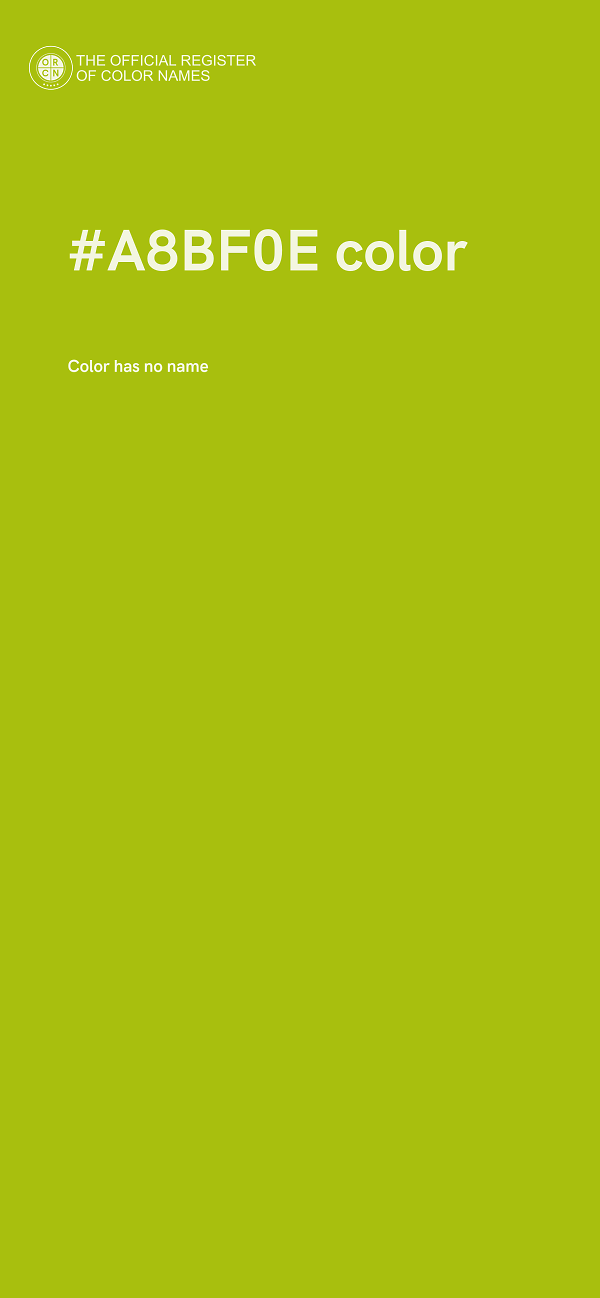 #A8BF0E color image