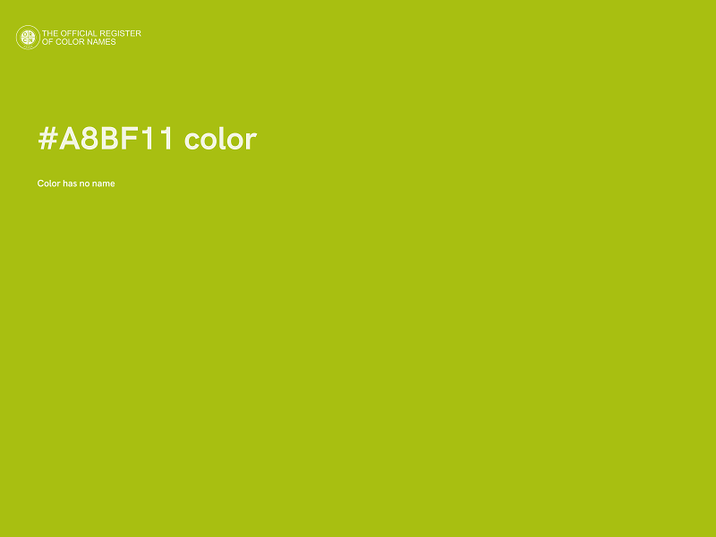 #A8BF11 color image