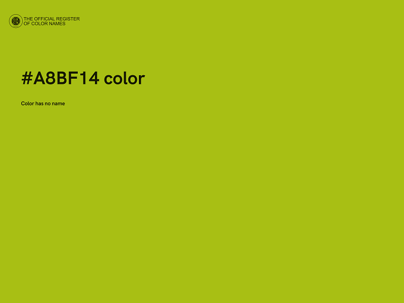 #A8BF14 color image