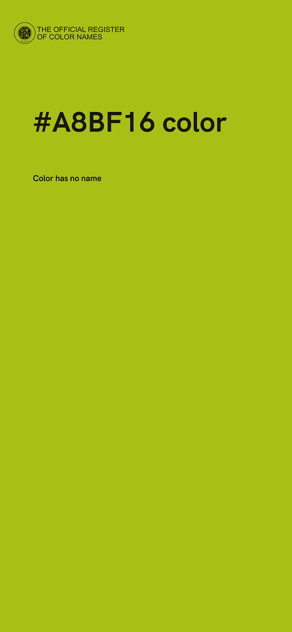 #A8BF16 color image