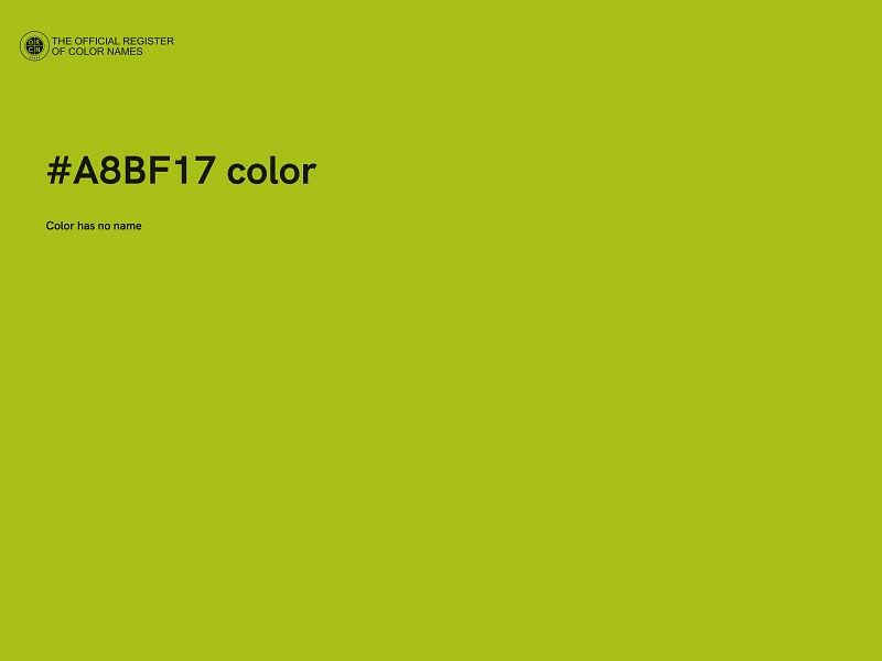 #A8BF17 color image