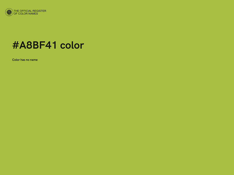 #A8BF41 color image