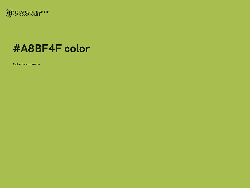#A8BF4F color image