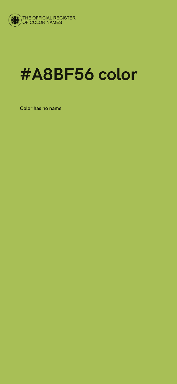 #A8BF56 color image