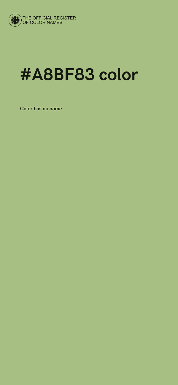 #A8BF83 color image