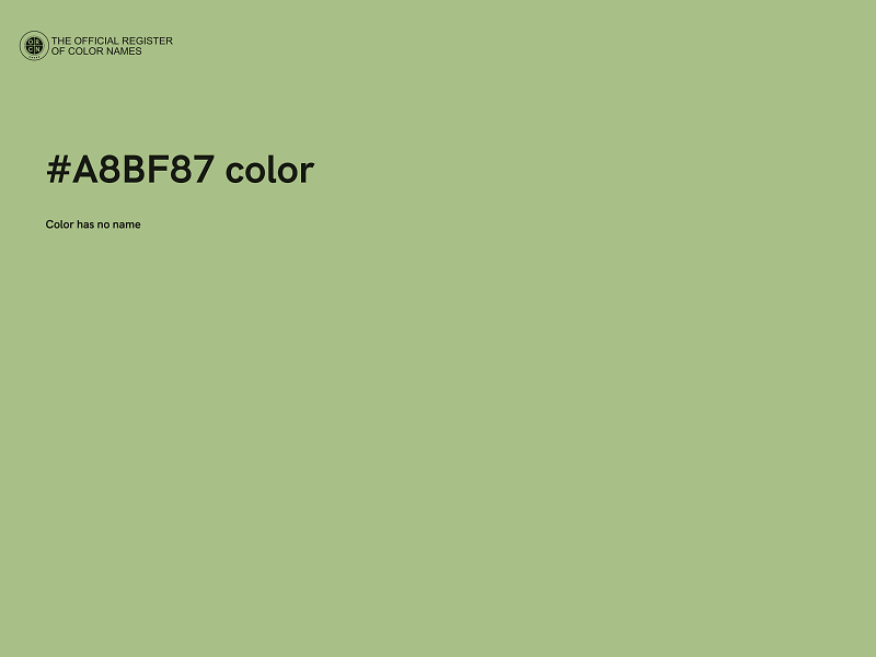 #A8BF87 color image