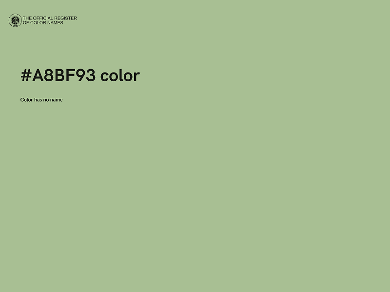 #A8BF93 color image