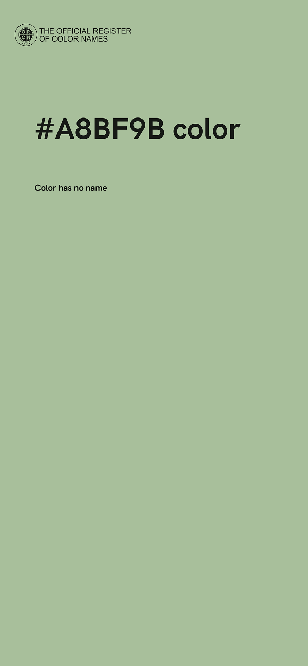 #A8BF9B color image