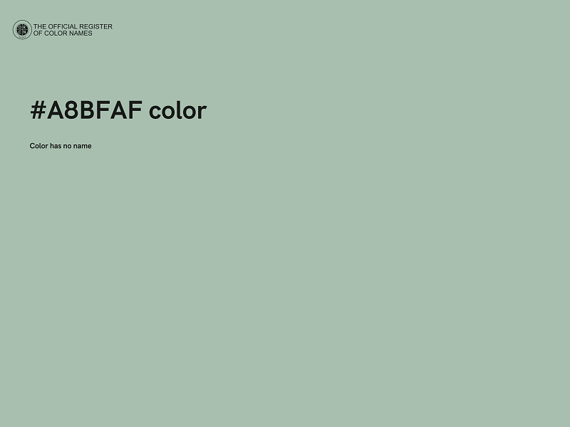 #A8BFAF color image