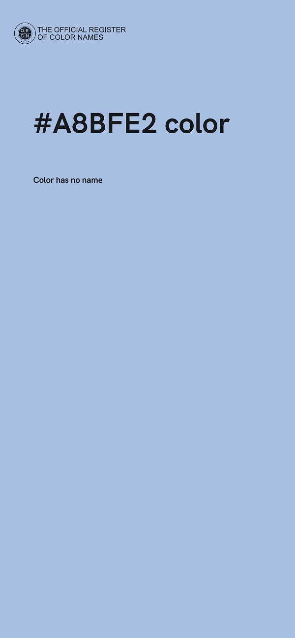 #A8BFE2 color image