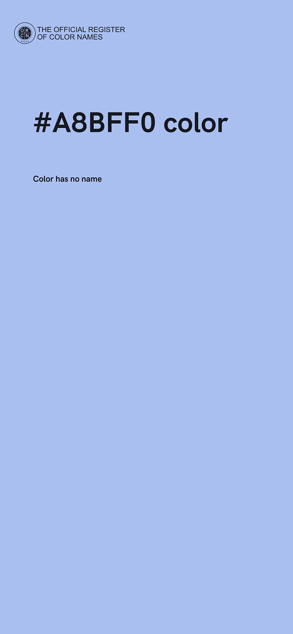 #A8BFF0 color image