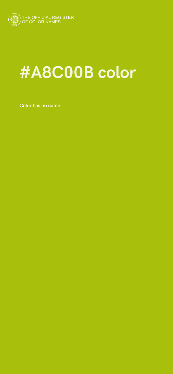 #A8C00B color image