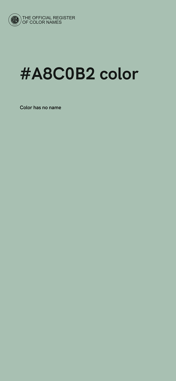 #A8C0B2 color image