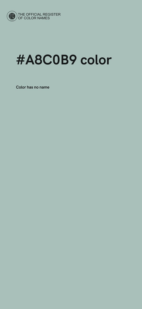 #A8C0B9 color image