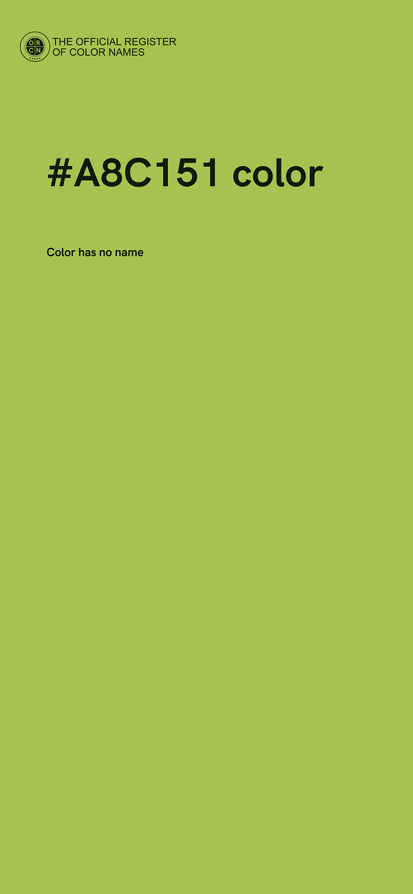 #A8C151 color image